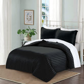 Stripped Bedding, Stripe Duvet Cover, Duvet Cover Set, Stripe Duvet Cover, black stripe pattern,Duvet Covers, single duvet covers, double duvet covers, king size duvet covers, microfiber duvet covers sets, Microfiber bedding sets, 3Pcs Duvet Covers set,